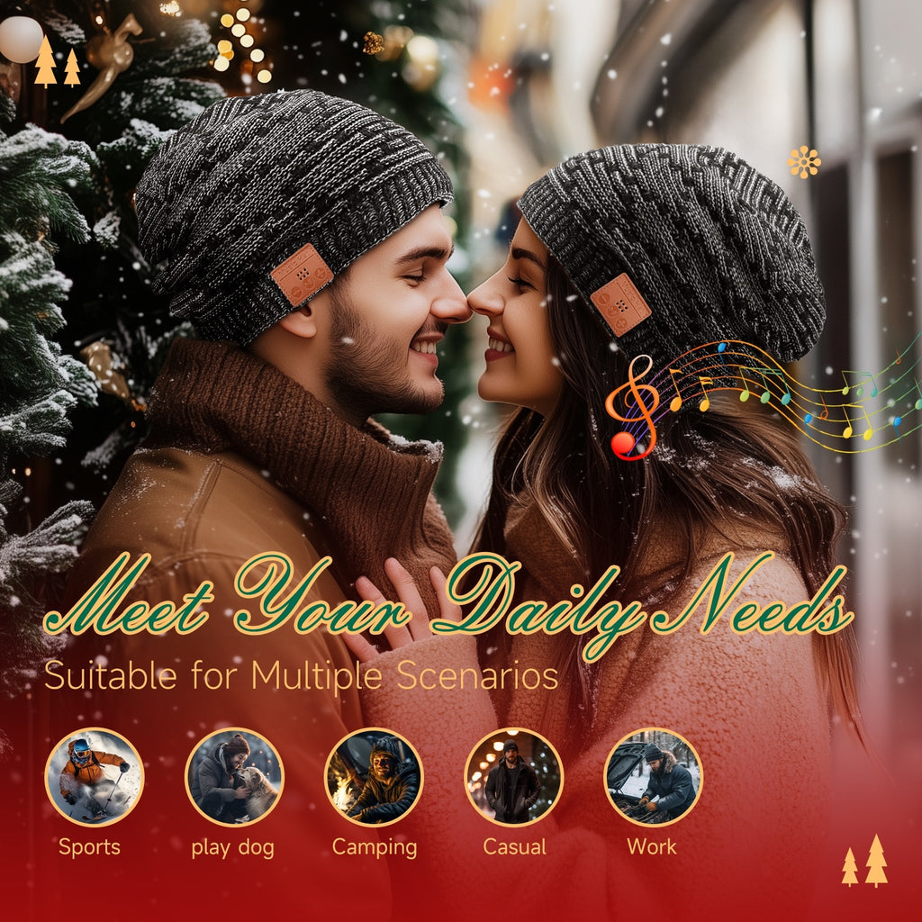 Creative Music Headphone Knitted Hat
