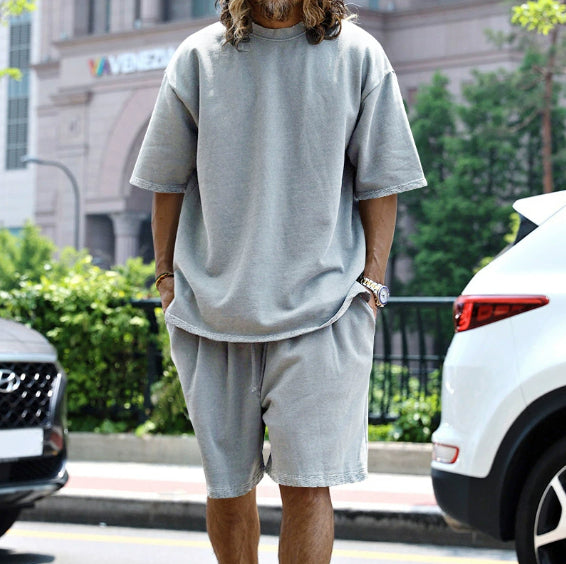 Large Size Casual Men's Suit Loose Short Sleeve
