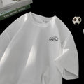 Teenage Minimalist Trendy Loose-fitting Crew-neck Half-sleeve