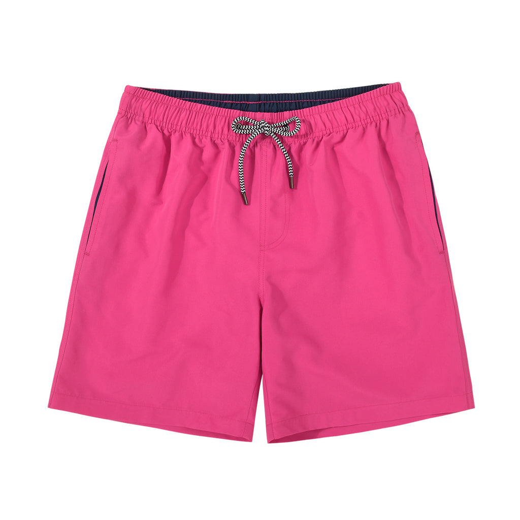 Solid Color Lined Men Swim Trunkscomfortable No Awkward Bulges Relaxed Fit And Quick Drying