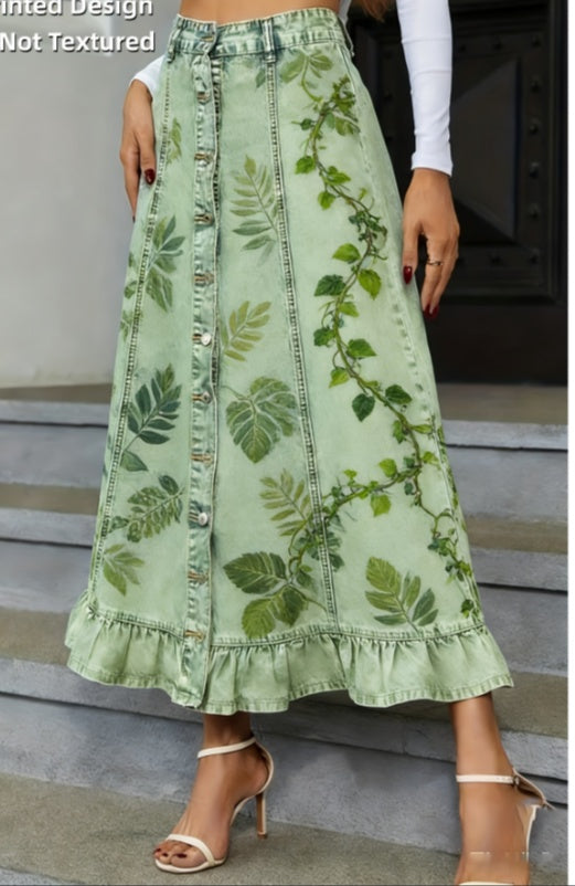 Vintage Peplum Half-length Skirt