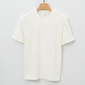 Men's Short T-shirt With A Crew Neck Made From Long-pile Fabric For Warmth