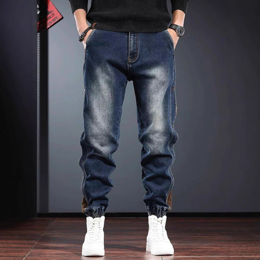 American-style Heavy New Patchwork Overalls Men
