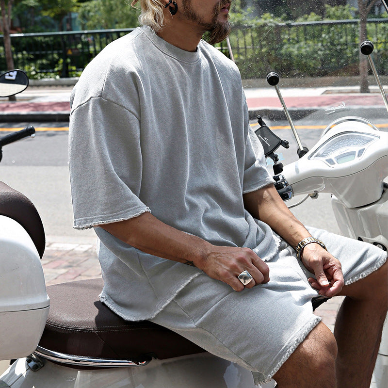 Large Size Casual Men's Suit Loose Short Sleeve