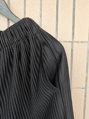 Draping Effect Elastic Waist Tie Hole Mesh Casual Pleated Shorts