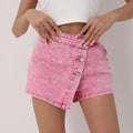 Womens High-Waisted Asymmetrical Skort That Prevents Wardrobe Malfunctions