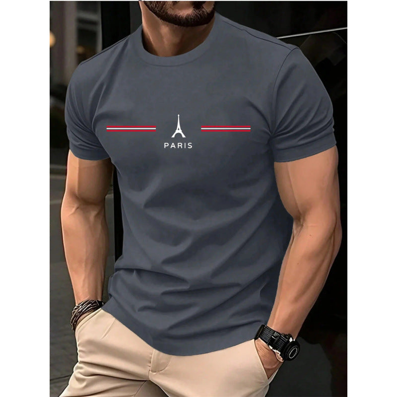 Men's Loose Oversized Casual Sports Round T-shirt