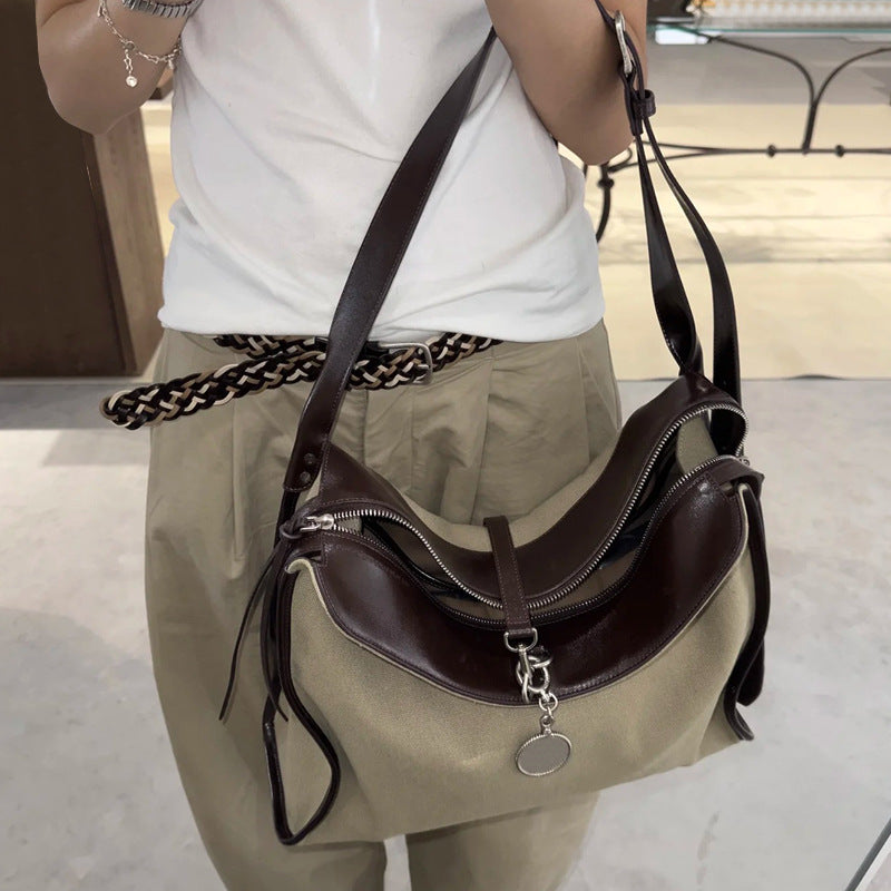 New Winter Matte Suede Fleece Tote Bag With A Single Shoulder Strap And Large Capacity