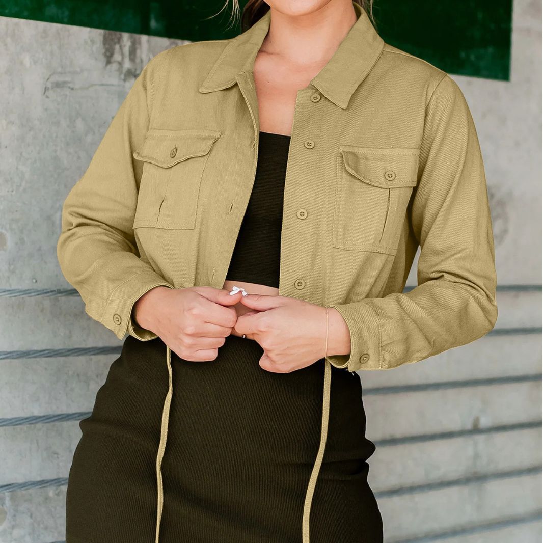 Casual All-match Loose-fit Shirt With Two Pockets