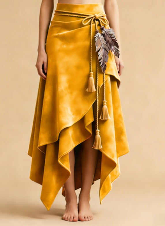 Irregular Ruffled Skirt