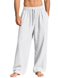 Pocketed Drawstring Solid-color Trendy Business Pants
