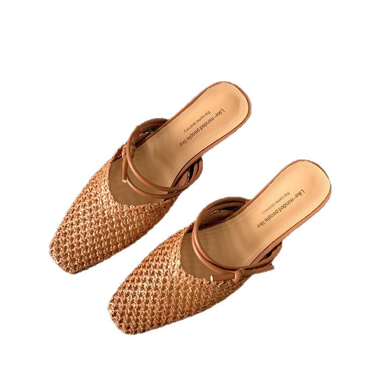 Early Autumn New Arrival Outerwear French Fairy Style Chunky-Heel Resort Shoes