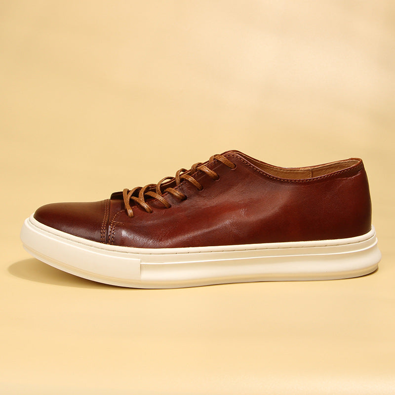 Horse Skin Washed Vintage Casual Leather Shoes