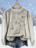 Womens Soft Light-gray Flannel Sweater