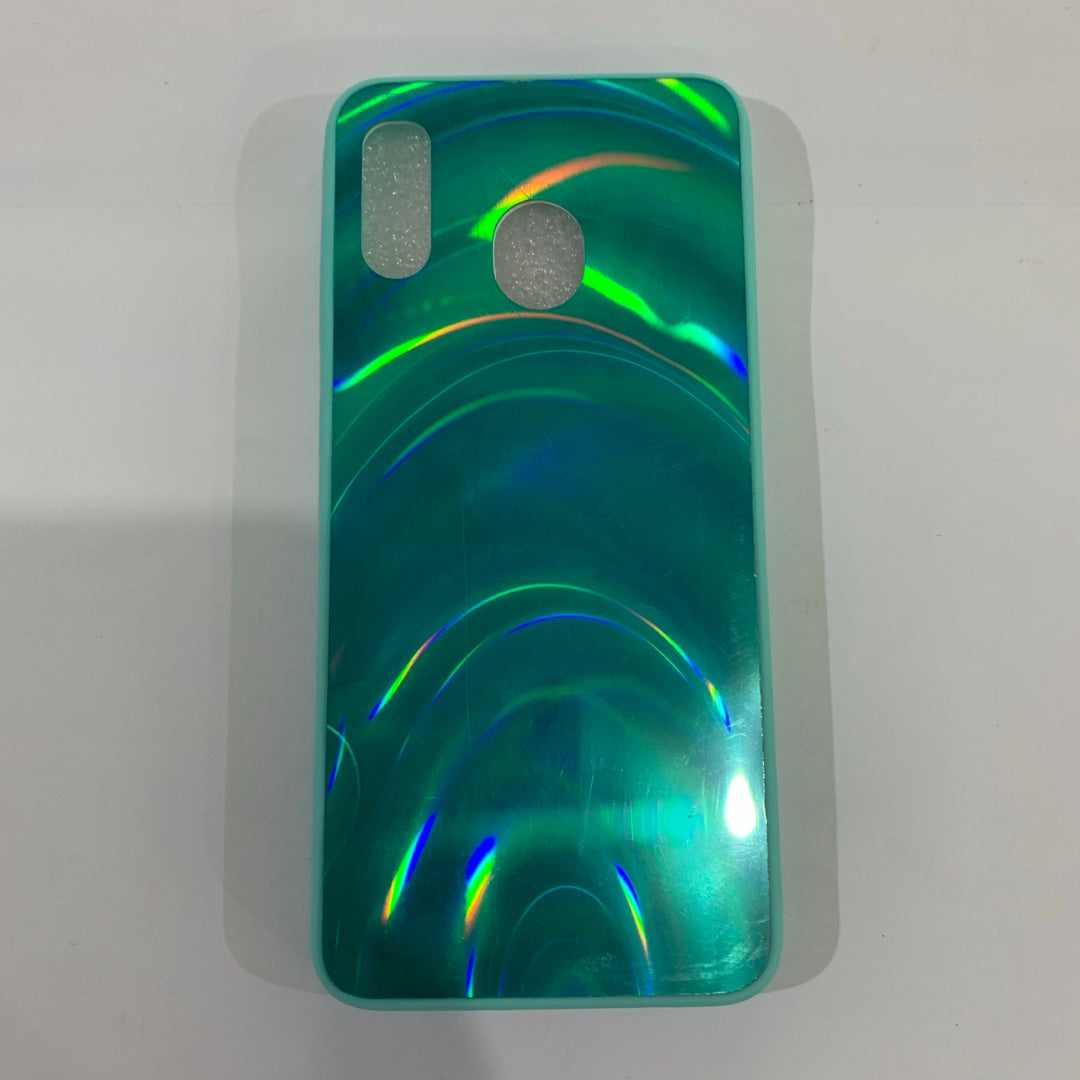 غطاء لامع ناعم بمرآة قوس قزح