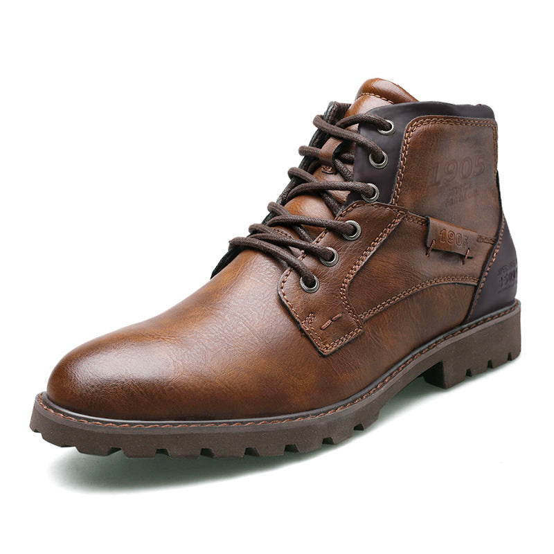 Martin Boots Men's Boots Plus Size Zipper Ankle Boots