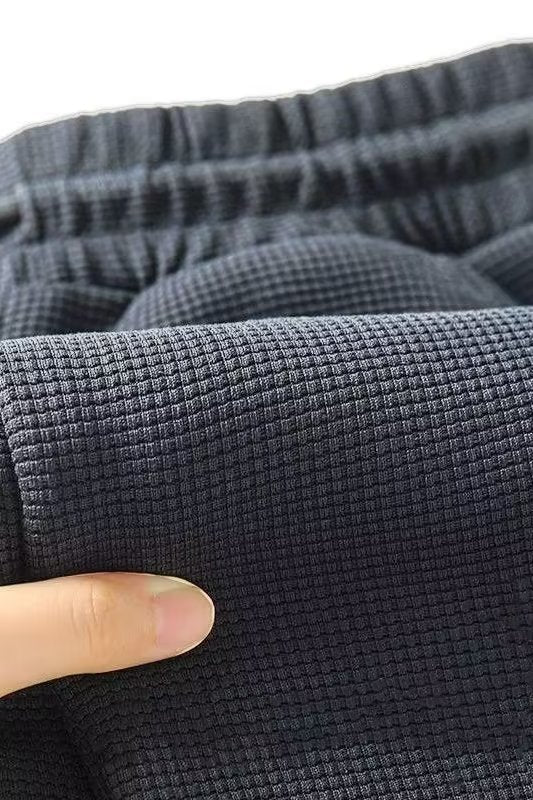 بنطلون رجالي من المخمل المضلع ذو أرجل مستقيمة، بتصميم كاجوال وبسيط.