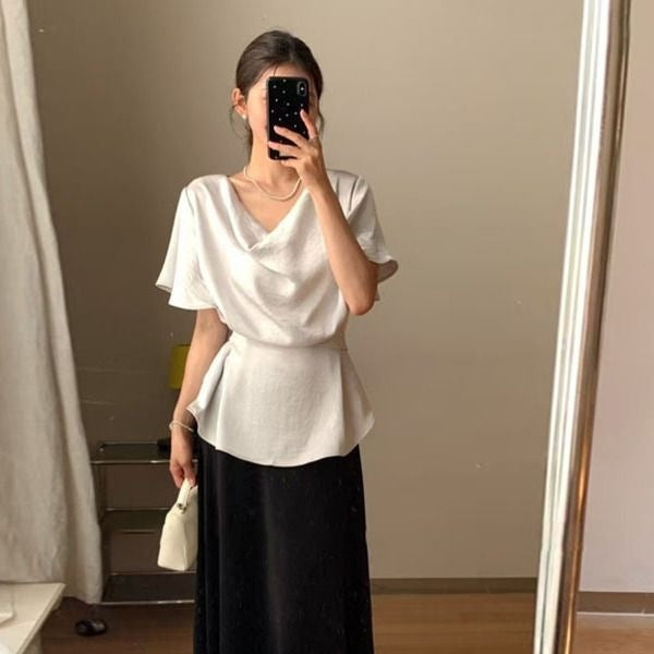Unique And Beautiful Off-shoulder Short-sleeve Summer Top