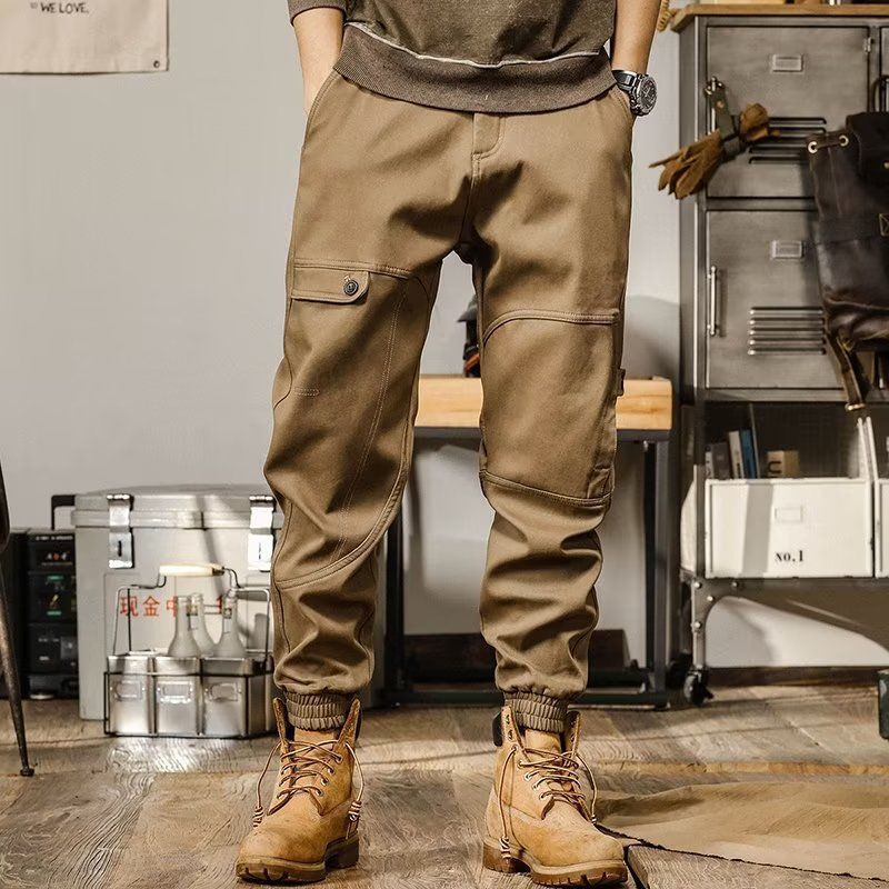 Mens Retro Loose-fit Casual Athletic Pants