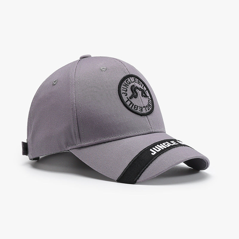 Hard Top Big Head Circumference Men's And Women's American Outdoor Letter Embroidery Baseball Cap