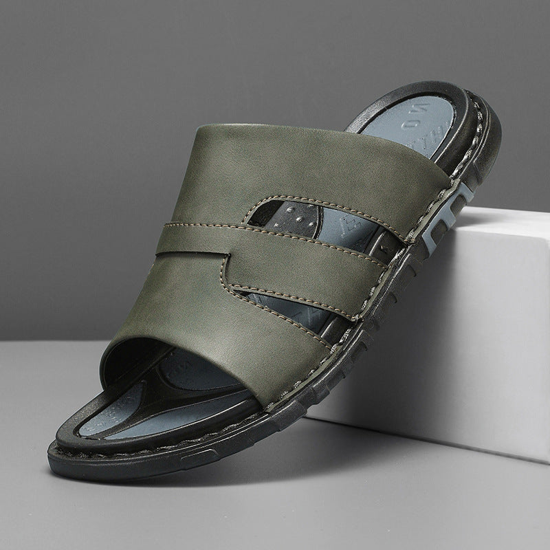 Mens Plus-Size Business Soft-Soled Handmade Slippers