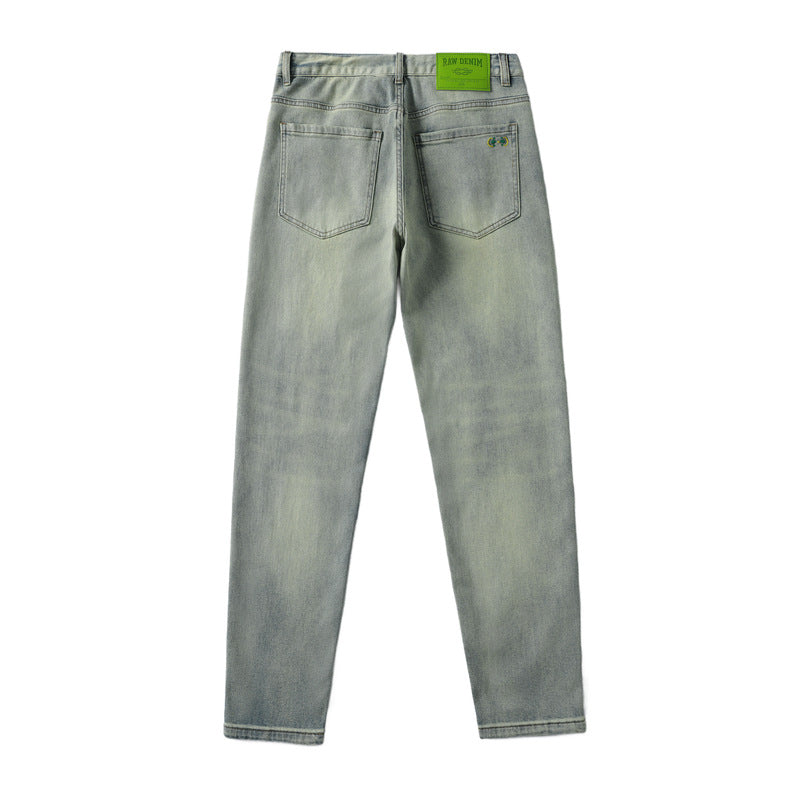 Casual Stretch Nostalgic Micro Ha Pencil Pants Youth Jeans Men