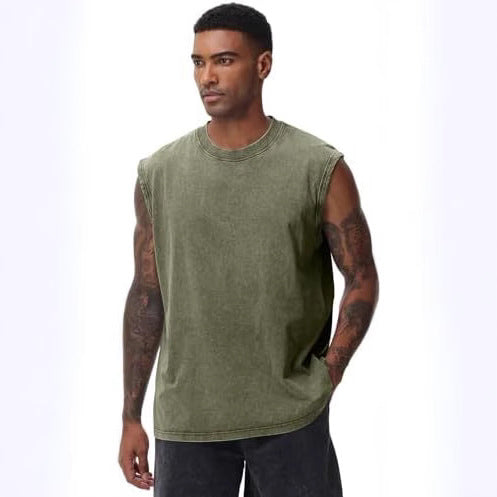 Men's Batik Washed Sleeveless Vest