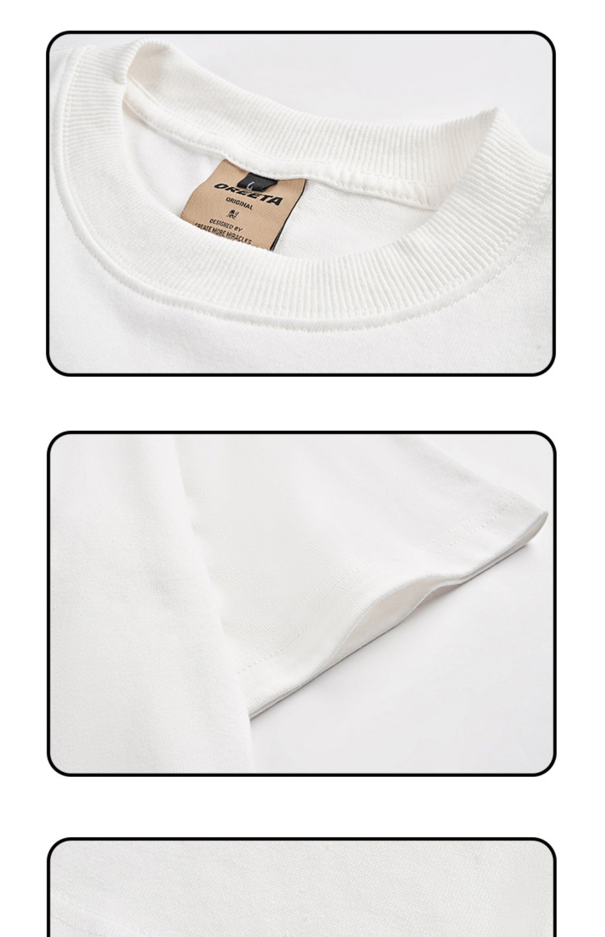 American Retro Hip Hop Rose Embroidered Short Sleeve T-Shirt