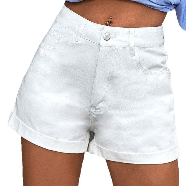 شورت جينز واسع الساقين فضفاض