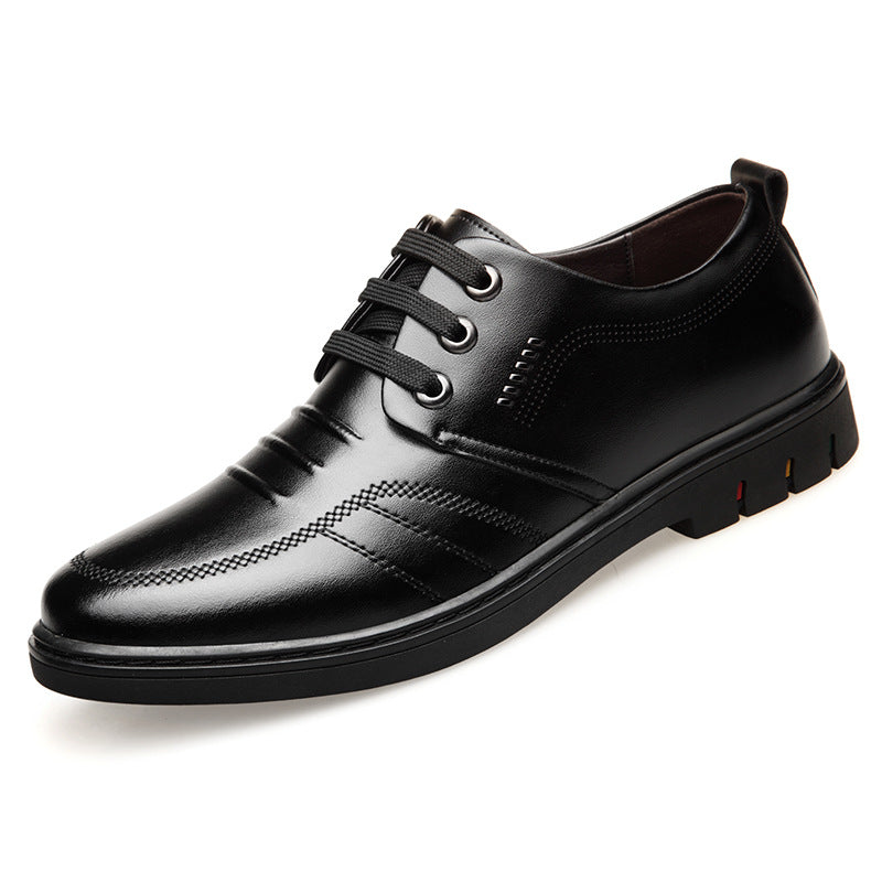 Men's Height Increasing Insole Genuine Leather Business Casual Leather Shoes