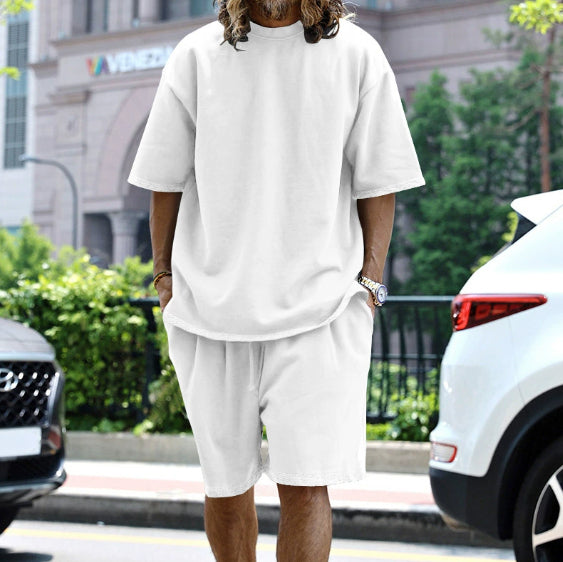 Large Size Casual Men's Suit Loose Short Sleeve