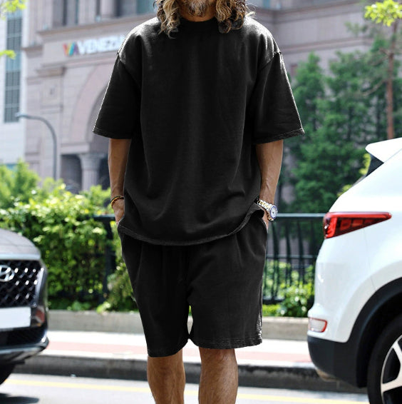 Large Size Casual Men's Suit Loose Short Sleeve