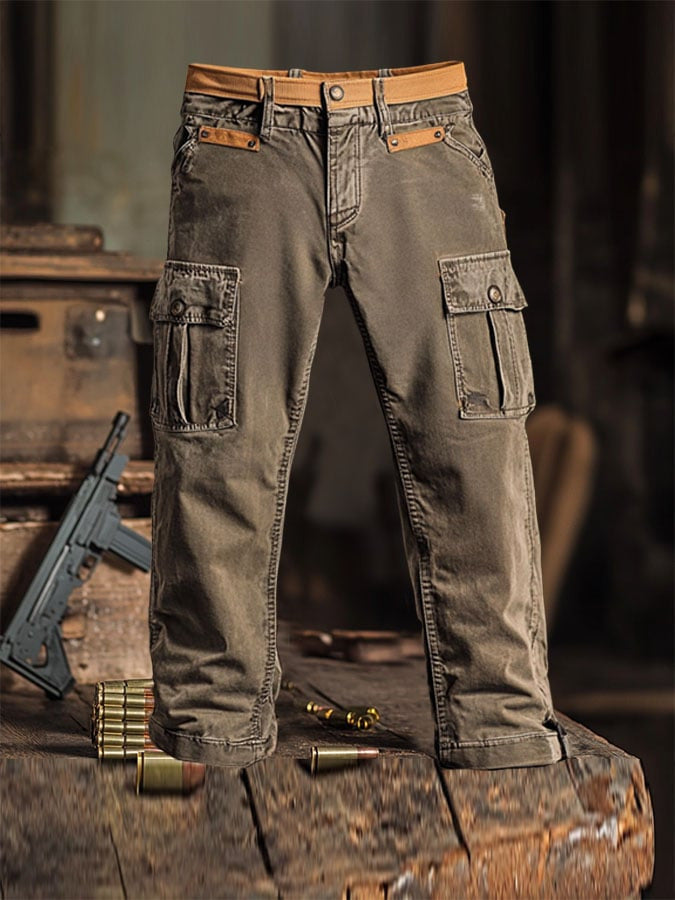 Punk Men's Vintage Work Pants