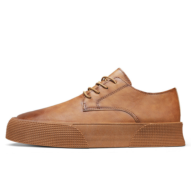 Lace-up Platform Korean Casual Shoes Retro Men's Shoes Board Shoes