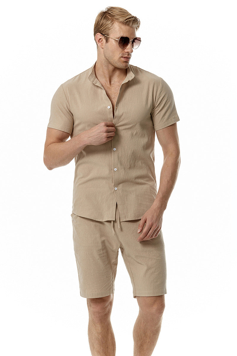 Men's Fashion Cotton And Linen Suit