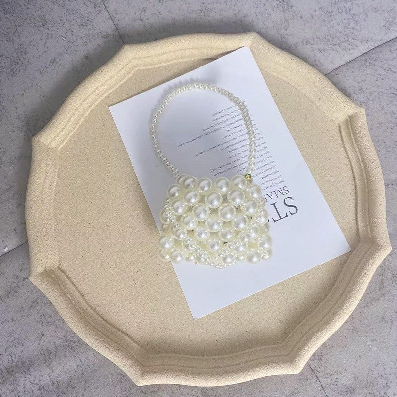 Summer Crossbody Versatile Mini Retro Handwoven Pearl Bag