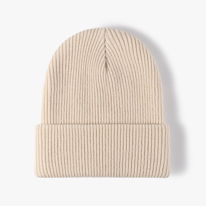 Simple Warm Thick Double Layer Men's Woolen Cap