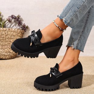 British-style French Loafer Suede Slip-on Shoes