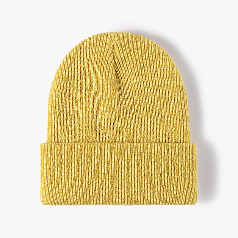 Simple Warm Thick Double Layer Men's Woolen Cap