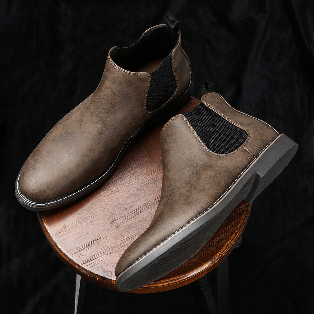 Chelsea Men's Boots Formal High-top  British Casual Single