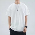 Mens Loose Simple Versatile Solid-color Top