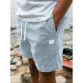 Men's Solid Color Letter Splicing Furcal Lower Hem Drawstring Belt