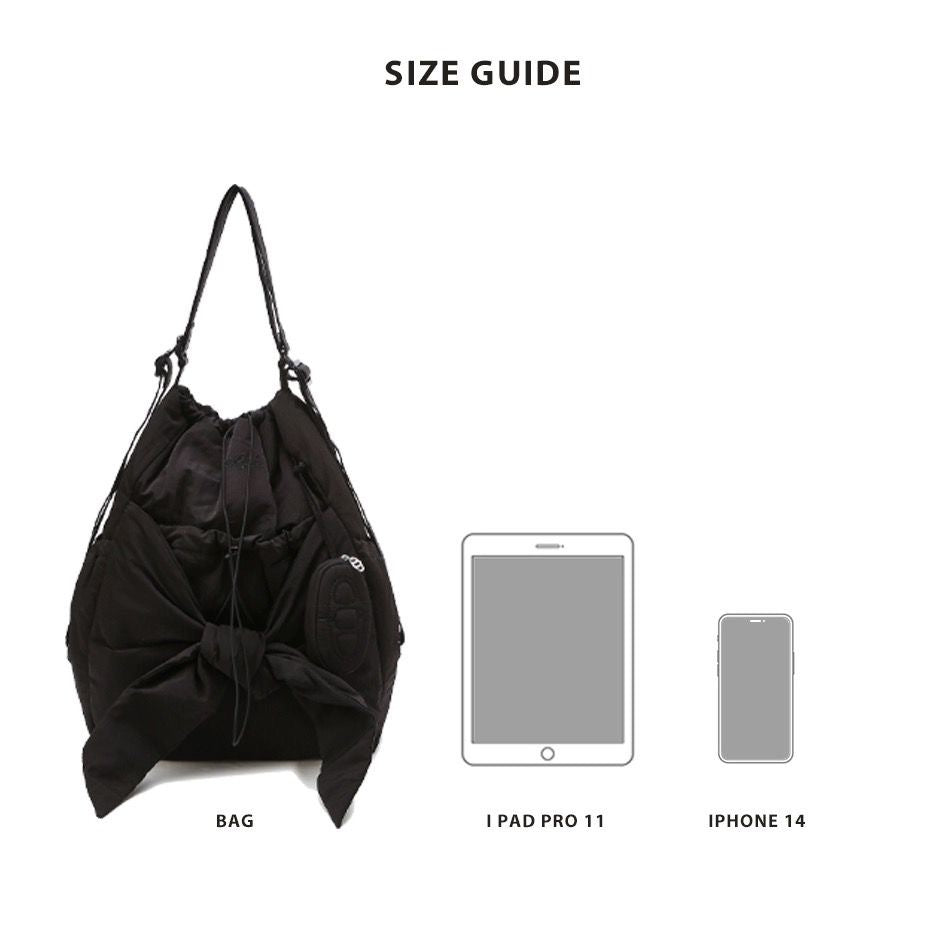 Lace-up Casual Backpackshoulder Bag Dual-use