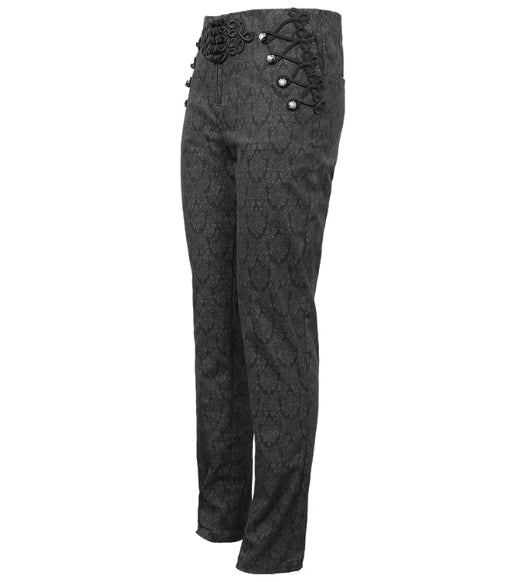 Fashionable Embroidered Chinese Knot Ethnic-Style Gothic Mens Pants