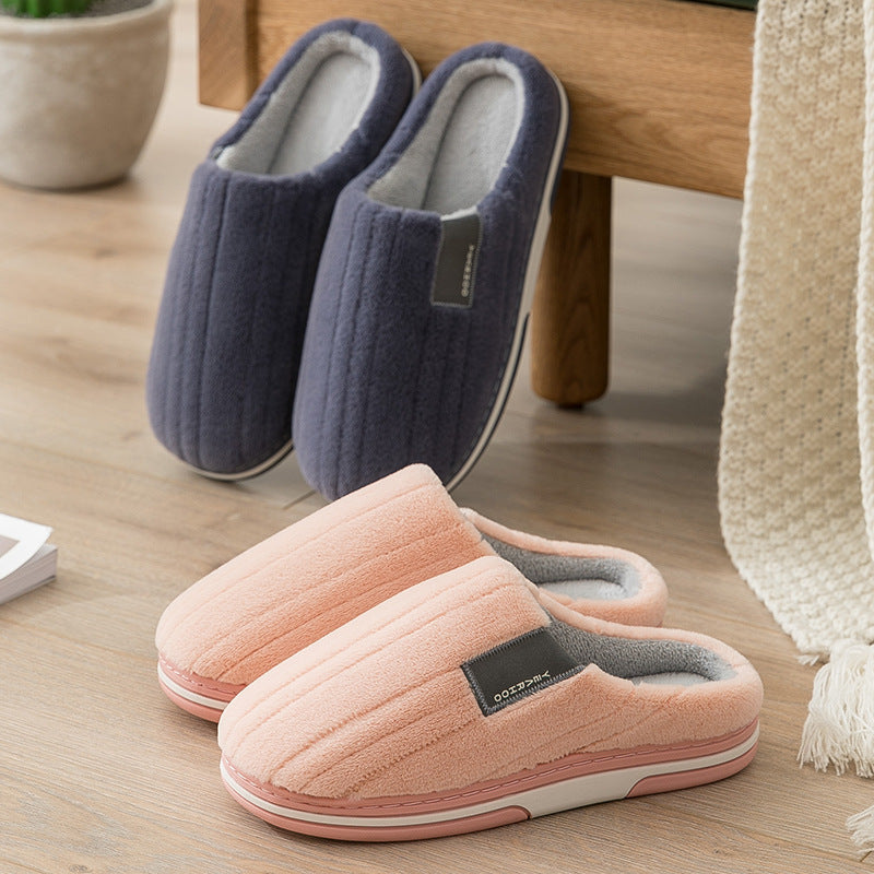 Men's Cotton Slippers, Winter Anti-slip Indoor Extra Large
