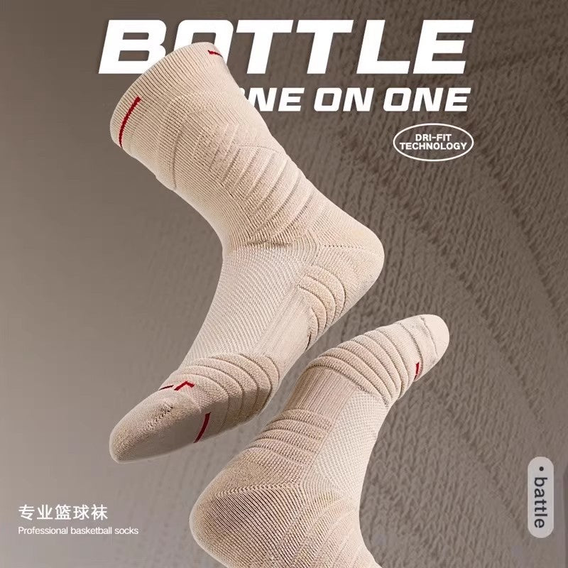 Mens Mid Length Sweat Resistant Non-Slip Training Socks