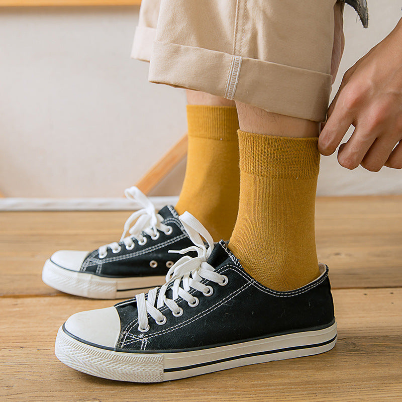 Tube Socks Autumn And Winter Solid Color