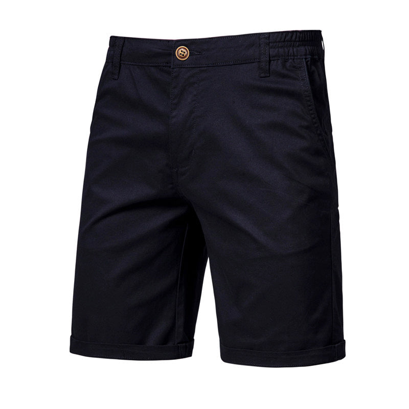 Straight Slim Cropped Pants Plus Size Solid Color Men's Clothing