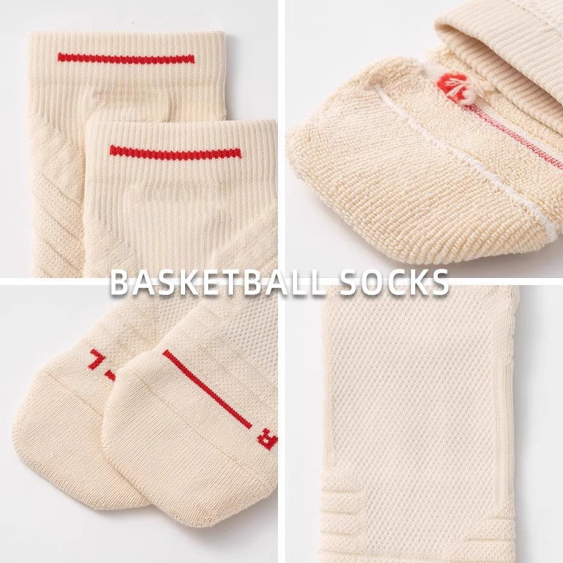 Mens Mid Length Sweat Resistant Non-Slip Training Socks