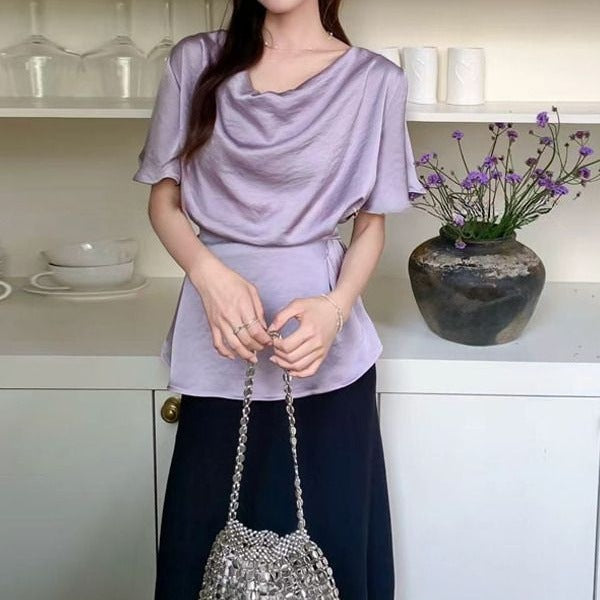 Unique And Beautiful Off-shoulder Short-sleeve Summer Top